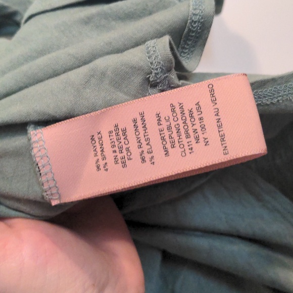 Philosophy 1x raylon green top blouse - Picture 3 of 7